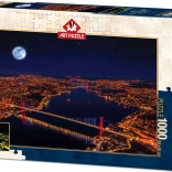 Svetleči puzzle Trije mostovi Bospor - Art Puzzle Neon