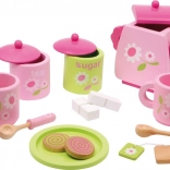 Leseni čajni set Rose