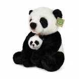 Plišasta panda z mladičem 27 cm eco‑friendly