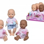 Punčka New Born Baby - pije in lula 30 cm