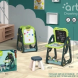 Večnamenska otroška tabla 3+ magnetna + kreda + stol + papirna sredstva