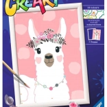 CreArt slikanje po številkah – lama, brez drame 18 × 24 cm