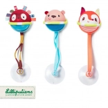 Lilliputiens - komplet 3 plavajočih žogic s priseski za otroke od 3 mesecev