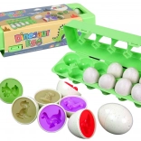 Izobraževalna dinozavrova jajca – razvrščevalnik oblik, 12 kos