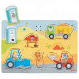 Lesena zvočna vstavljanka na gradbišču GOKI