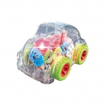 Prozoren avto z svetlobnimi in zvočnimi učinki