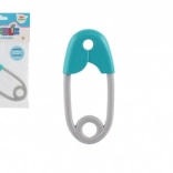 Otroška ropotuljica sponka turkizno siva