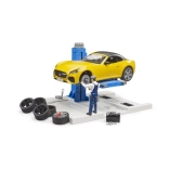Bruder avtomehanična delavnica z roadsterjem in mehanikom