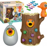 Otroška magnetna igra Ujemi črvička 3v1 s super hranilnikom in jajčkom roly-poly WOOPIE