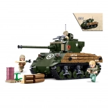 Sluban Army WW2 bojni tank M4A3 Sherman sestavljanka