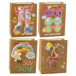 Papirnata darilna vrečka z barvnimi motivi 23 x 18 x 10,5 cm