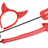 Hudičev karnevalski set z ušesi, repom in vilami