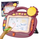 Woopie magnetna risalna tablica z zvoki in žigi, rjava