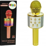 Brezžični USB mikrofon Zvočnik Karaoke Snemanje Model WS-858 Zlati