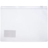 Mapa z zapiralom na zadrgo 29x21,5 cm Prozorna