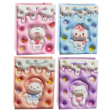 Papirnata darilna vrečka z medvedkom, pastelne barve 23 × 18 × 10,5 cm