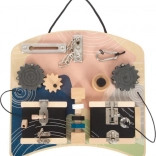 motorična montessori plošča z ključavnicami in vrtljivimi elementi small foot