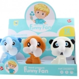 Otroški ročni ventilatorček z živalicami, 12 kosov