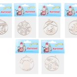 Lesena božična okrasitev 63 mm