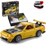 Stavebnica CaDA Mazda RX-7 FD3S Initial D – rumeni mestni avto 35 cm, 1655 kosov