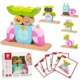 Kreativne lesene kocke 3D sova CLASSIC WORLD