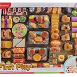 Velik komplet plastične hrane za otroke