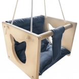 Lesena gugalnica za otroke Mačka