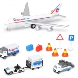 Letališki igralni set z letalom in servisnimi vozili Dickie