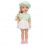 Punčka z zvoki 36 cm s torbico in kapo