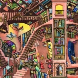 Sestavljanka Absurdna knjižnica 500 kosov