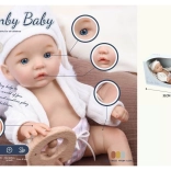 Tkanena punčka dojenček v kapici Jagoda 32 cm