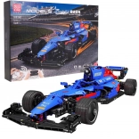 Komplet za sestavljanje dirkalnika F1 na daljinsko upravljanje, moder, 1065 delov