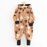 Otroški bombažni pajac s kapuco in ušeski New Baby tačka gorčičen