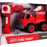 Razstavljiv gasilski tovornjak z orodjem in daljinskim upravljanjem