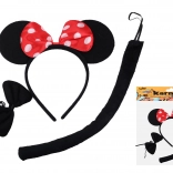 Komplet za karneval - miška črna