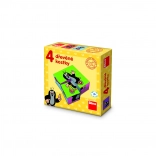 Lesene slikovne kocke KRTEČEK – 4 kocke