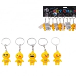 Obesek za ključe smeško, kovina/plastika, 9 cm