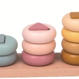 2kids toys lesena vstavljanka oblik – pastelna montessori igrača