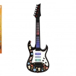 Otroška električna kitara s svetlobnimi in zvočnimi učinki, 53 cm, s pasom