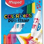 Fixi MAPED Color'Peps Duo Stamp – set 8 obojestranskih žigosalnih flomastrov