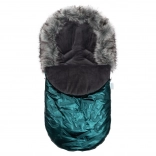 Luksuzen zimski zimski vreča s krznom New Baby zelen