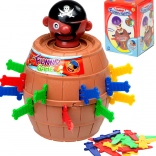 Spretnostna igra nori pirat v sodu 9 × 9 × 12,5 cm
