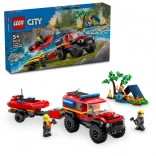 LEGO City terenski gasilski voz s reševalnim čolnom