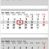 Stenski 4‑mesečni zložljivi koledar 2026