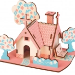 Woodcraft lesene 3D sestavljanke ameriška koča