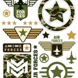 nalepke za likanje letalstvo – velik list 20 × 30 cm