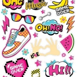 Nalepke za likanje OMG – velik list 20 × 30 cm