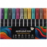 Akrilne kovinske flomastre 12 kosov za univerzalno uporabo