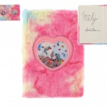 plišast mavrični zvezek z samorogom, mešanica motivov