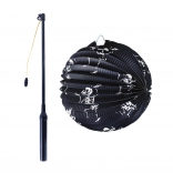 Nočna buča za noč čarovnic z motivom okostnjaka 25 cm s svetlečo palico 50 cm